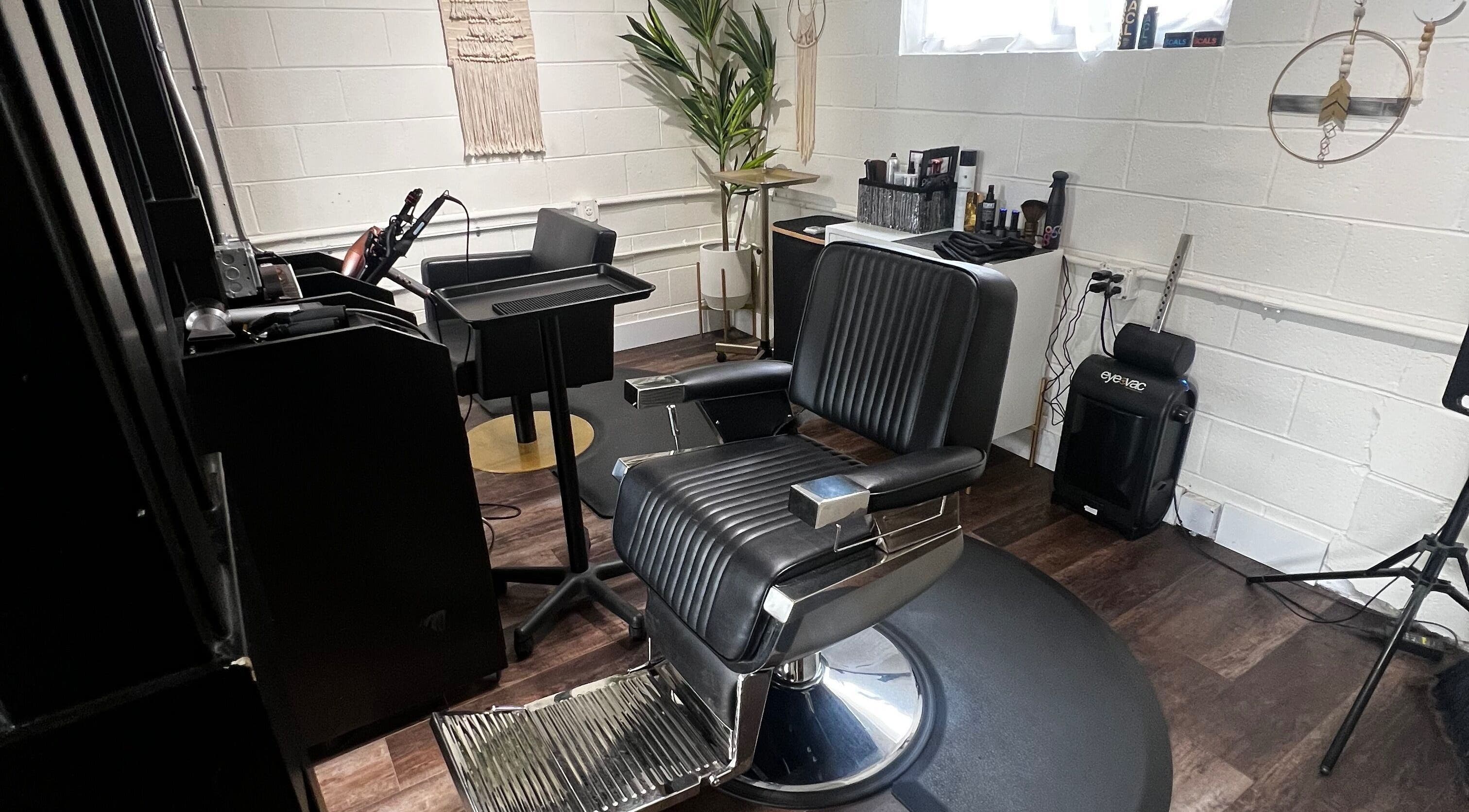 Modern salon chair at Tristen Graves, Ridgefield, Washington, US, offering a chic beauty experience.