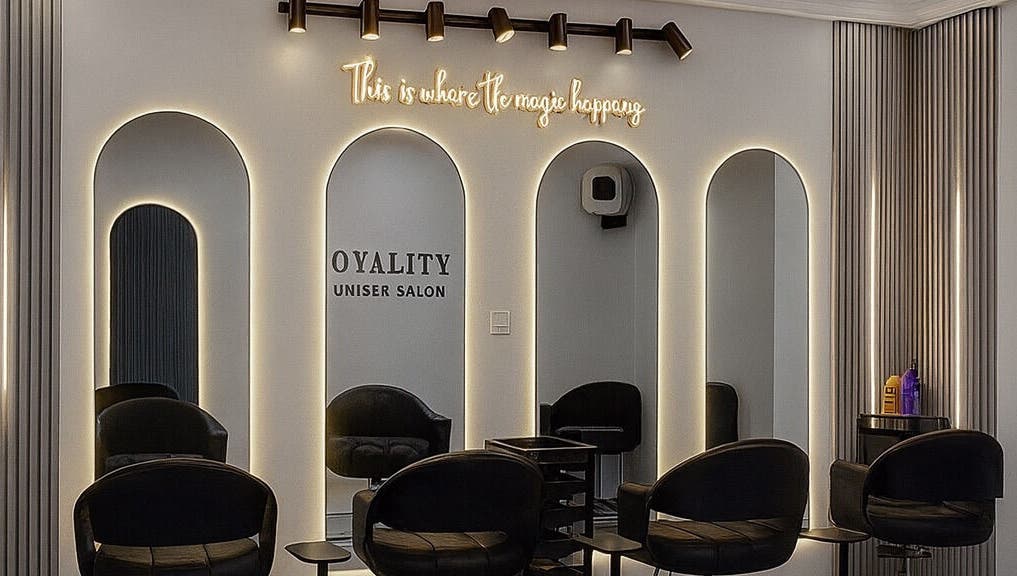 Luxurious interiors at Royalty’s Salon, Lagos, Lagos, NG, creating a serene atmosphere for beauty and wellness.