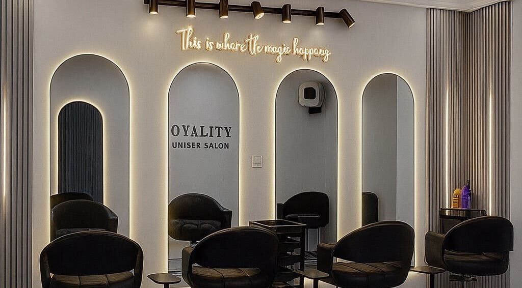 Luxurious interiors at Royalty’s Salon, Lagos, Lagos, NG, creating a serene atmosphere for beauty and wellness.