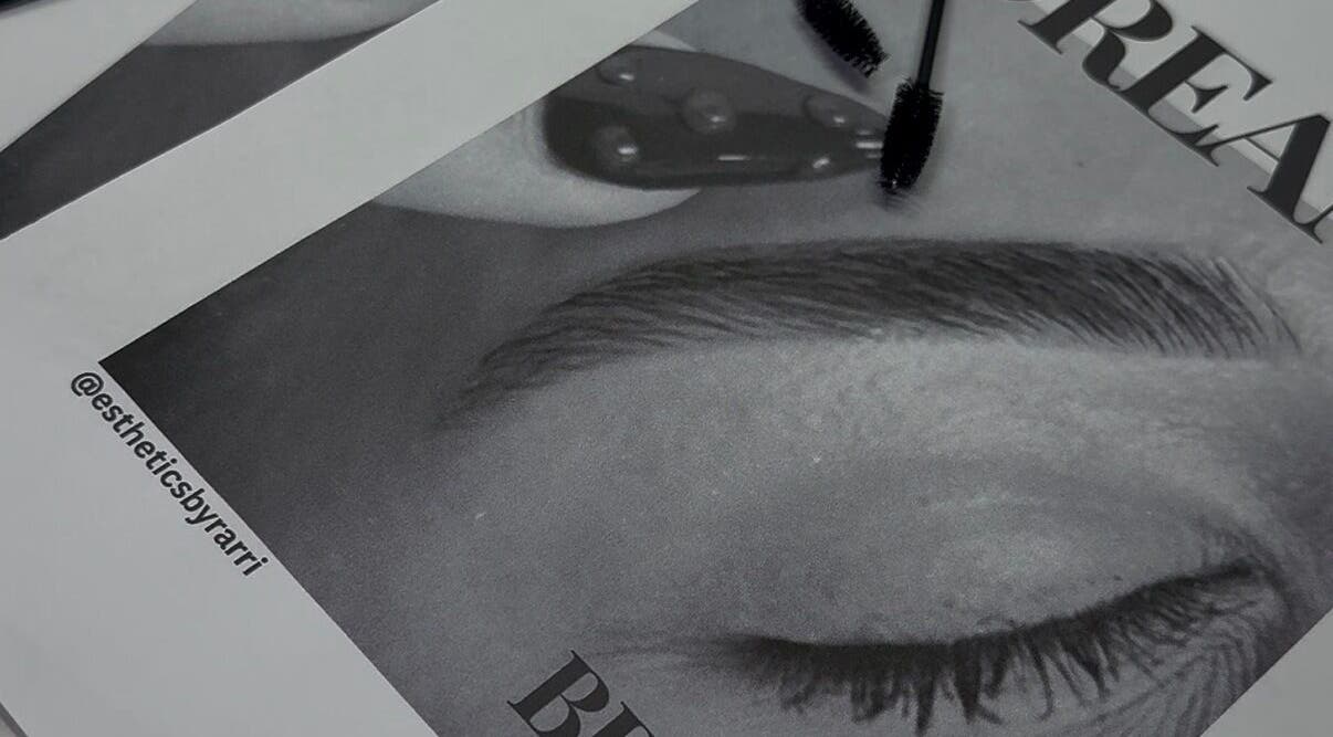 Expertly groomed eyebrows at Esthetics by Rarri in Garland, Texas, US.