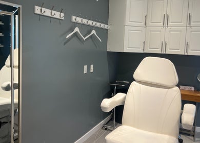 Modern and serene treatment room at YOSHIDA BEAUTY CLINIC, Vancouver, British Columbia, CA.