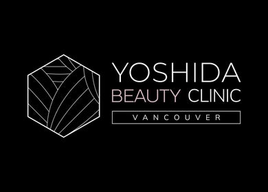 YOSHIDA BEAUTY CLINIC logo at Broadway Location, Vancouver, British Columbia, CA. Elegant geometric design.