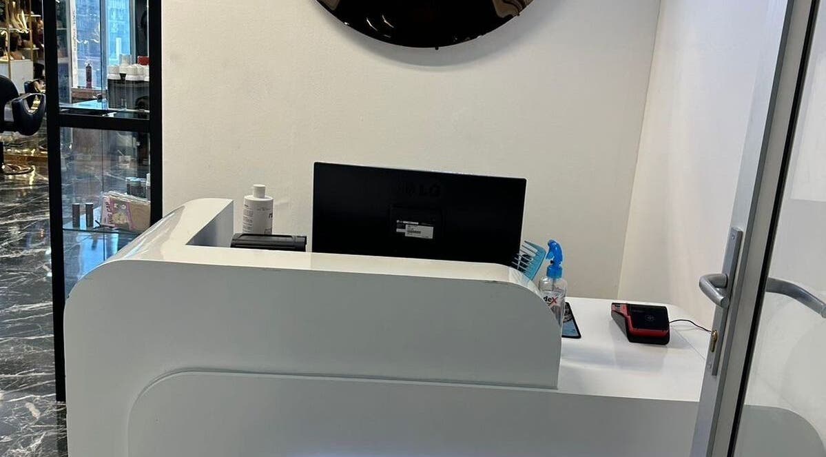 Remorehair reception area with modern decor in Sandton, Gauteng, ZA.