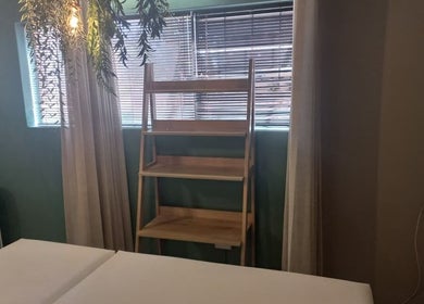 Calming interior at Radiant Grace Wellness & Beauty Bar, Mossel Bay, Western Cape, ZA.