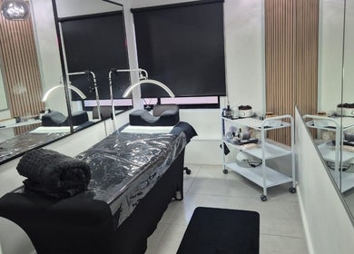 Elegant treatment room at Blush Aesthetics & Beauty Bar, Cape Town, Western Cape, ZA. Modern design and cozy ambiance.
