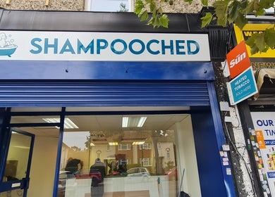 Exterior of Shampooched in Croydon, England, GB, showcasing the shop's inviting entrance and signage.