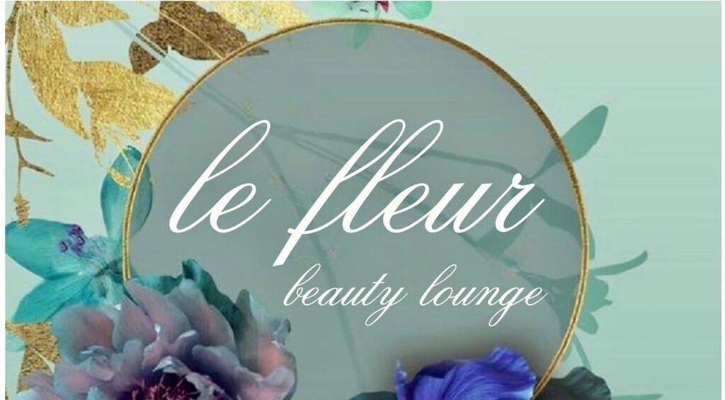 Floral design logo of Le Fleur Beauty Lounge, Cork, County Cork, IE. Features elegant text and colorful flowers.