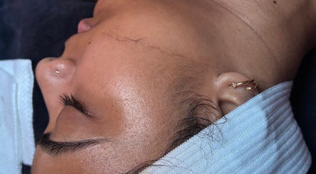 Close-up of relaxing facial at Bare Beauty Co., Wesley Chapel, Florida, US.