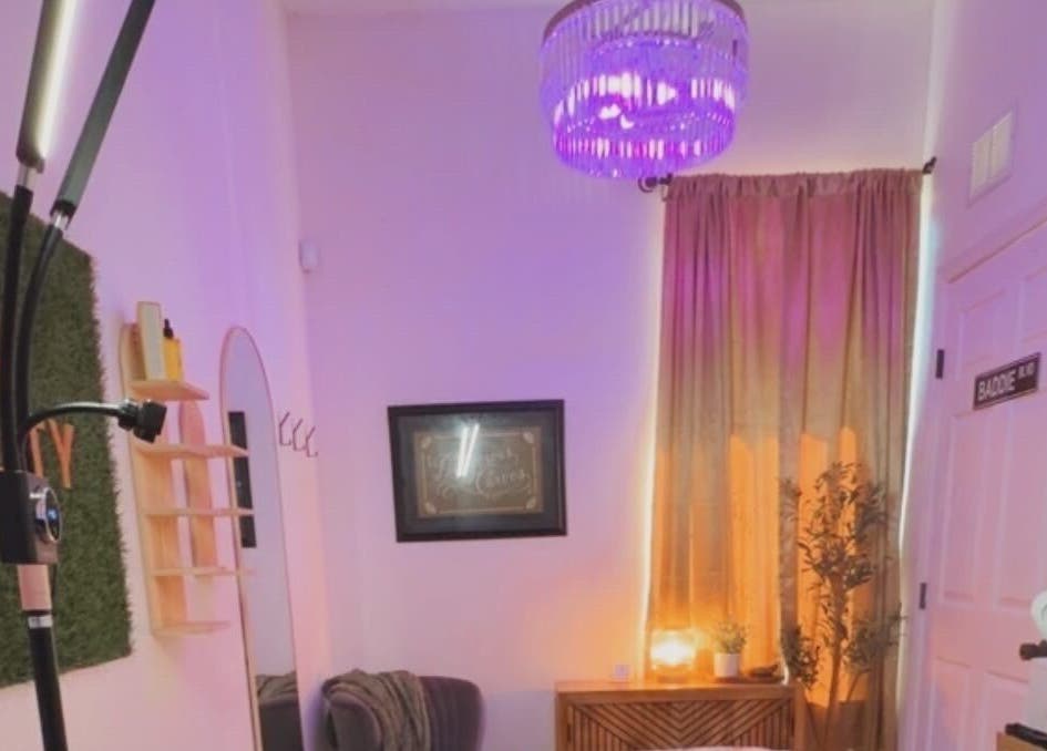 Tranquil interior of Bare Beauty Co. in Zephyrhills, Florida, US, with warm lighting and stylish decor.