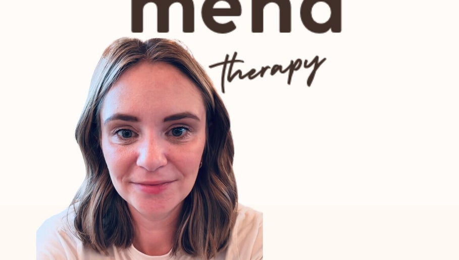 Portrait of a woman with 'The Mind Mend Therapy' logo in Wickham, England, GB.