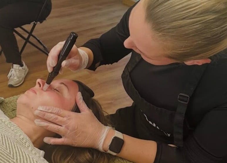 Beauty treatment at Bare and Glow Skin, Ripon, England, GB, featuring expert skincare application.