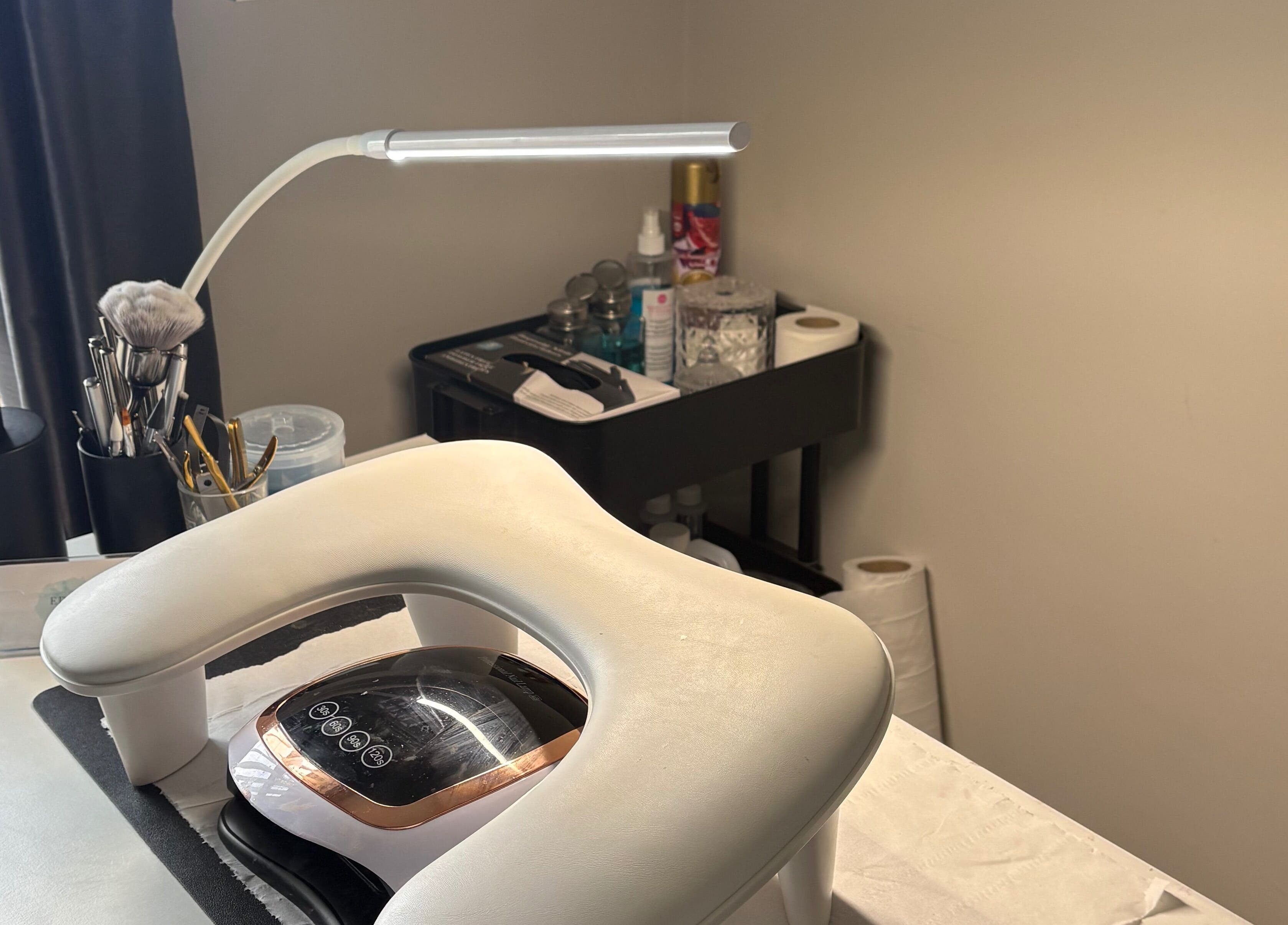 Nail care setup at EDM Beauty in Stockton-on-Tees, England, GB.