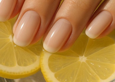 Стильный маникюр с лимоном в NailZone, Никосия, Лефкосия, CY, подчеркивает ухоженные ногти.