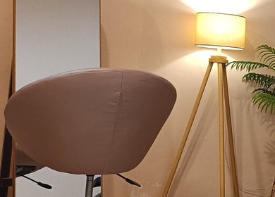 Radiance Beauty By Jenny salon corner with stylish chair and lamp in Jensen Beach, Florida, US.