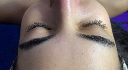 Close-up of a serene face with lush lashes at Foxy Beauty Care, San Miguel De Tucumán, Tucumán, AR.