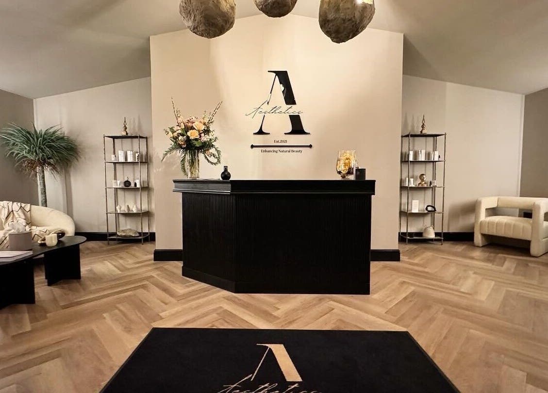 Sophisticated reception area at Beauty by Elle in East Harling, England, GB featuring modern decor.