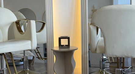 Luxurious chairs at The Beauté Lounge Newcastle, Newcastle upon Tyne, England, GB enhance the salon experience.