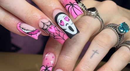 Creative Halloween nail art at Brows & Beauty By Chloe, St Austell, England, GB.