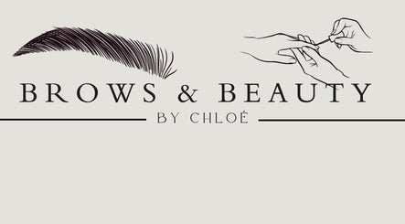Logo of Brows & Beauty By Chloe, St Austell, England, featuring a brow and manicure design.