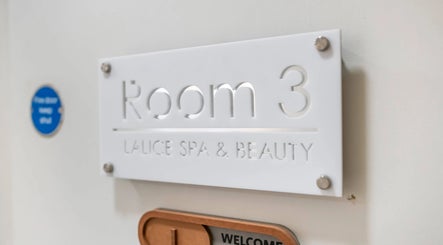 Room 3 sign at Lalice Spa & Beauty, London, England, GB, offering tranquility and relaxation.