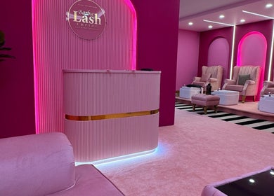 Elegant interior of Barbie Lash Empire in Kuala Lumpur, offering a luxurious beauty experience.