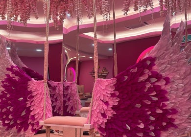 Colorful wing decor at Barbie lash empire, Kuala Lumpur, Wilayah Persekutuan Kuala Lumpur, MY.