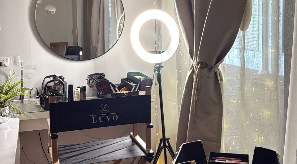 Makeup studio at Shaded Artistry in Mandurah, Western Australia, AU, showcasing professional beauty setup.