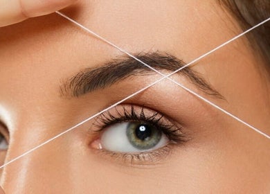 Eyebrow threading at Royal Beauty Parlour, Berserker, Queensland, AU, showcasing precision and care.