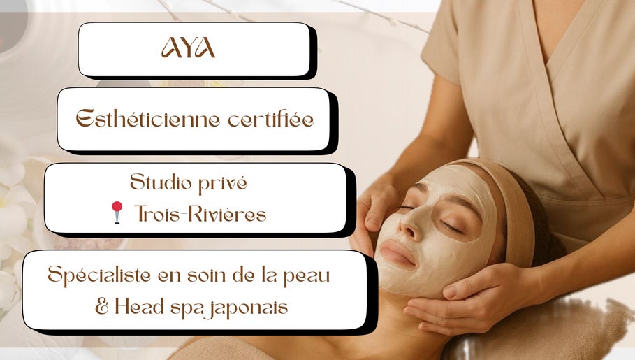Relaxing facial treatment at Aya Glow Studio, Trois-Rivières, Québec, CA. Certified esthetician offers personalized care.