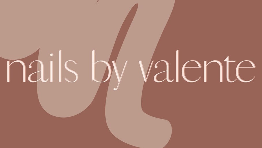 Nails By Valente logo on a stylish brown background in Tranent, Scotland, GB.