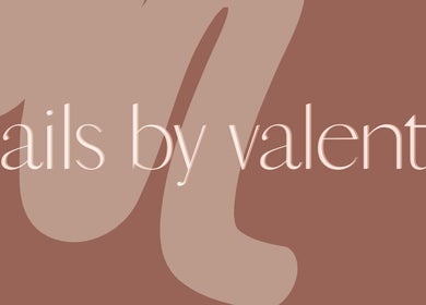 Nails By Valente logo on a stylish brown background in Tranent, Scotland, GB.