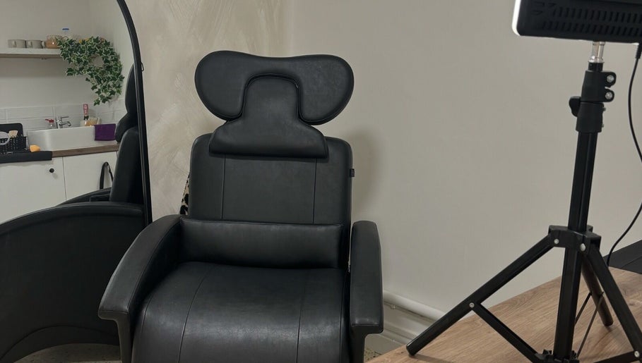 Comfortable salon chair at Beauty by Leah, Cefn-coed-y-cymmer, Wales, GB, offers a relaxing beauty experience.