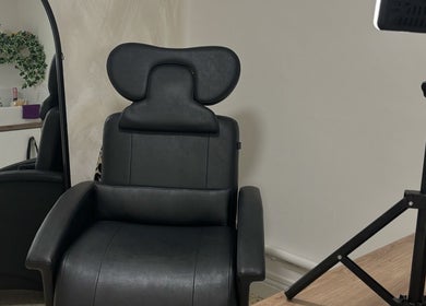 Comfortable salon chair at Beauty by Leah, Cefn-coed-y-cymmer, Wales, GB, offers a relaxing beauty experience.