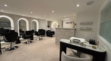 Chic salon interior at Beauty by Leah, Cefn-coed-y-cymmer, Wales, GB featuring modern styling stations.