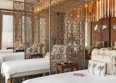 Relaxing massage beds at Naturelife Spa Premium, Dubai, Dubai, AE with elegant decor and calming ambiance.