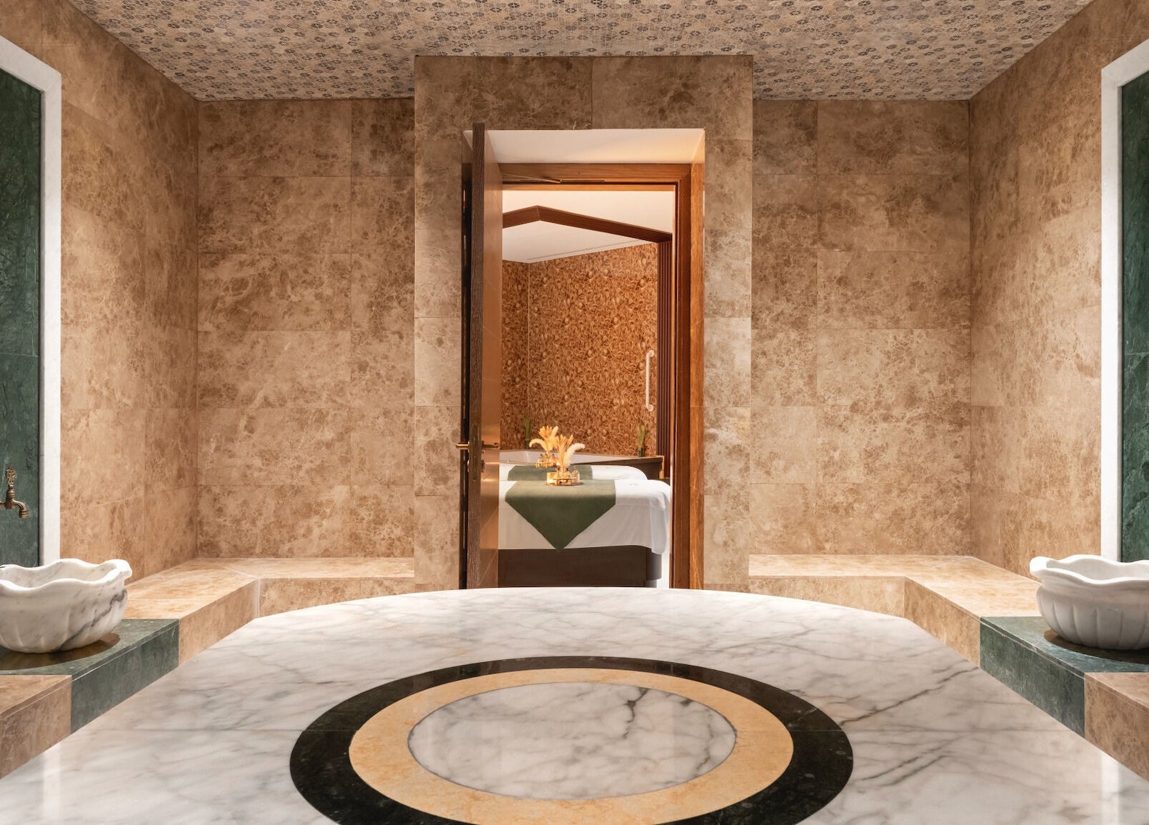 Elegant spa room at Naturelife Spa Marina Abu Dhabi with marble decor, located in Abu Dhabi, Abu Dhabi, AE.