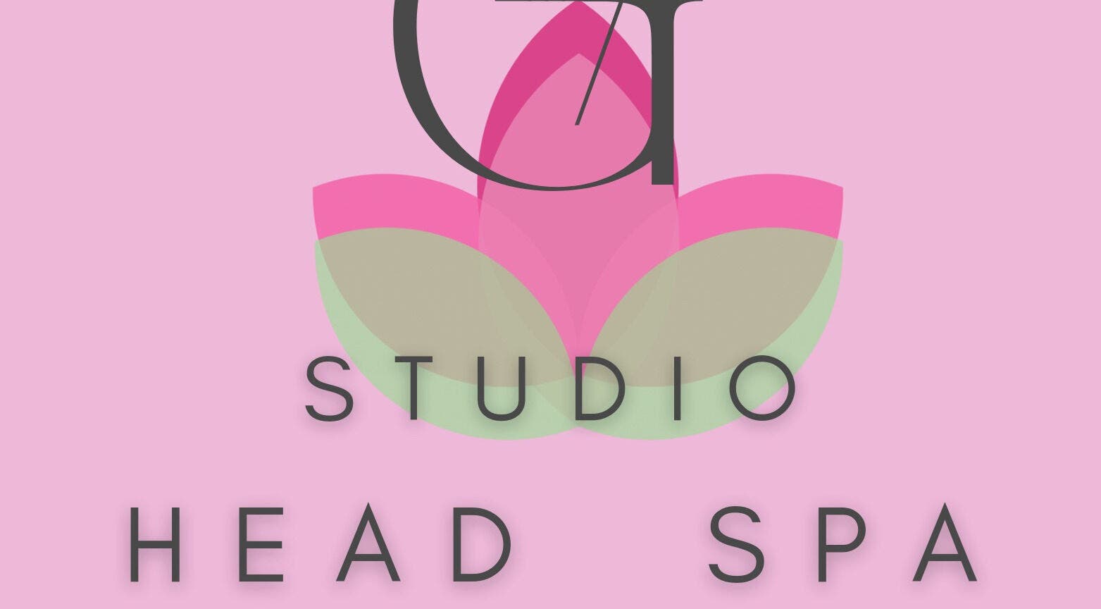 Logo GAIA Studio Head Spa, Puławy, Województwo Lubelskie, PL z motywem kwiatu na tle różu.