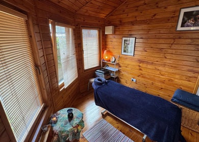 Peaceful massage room at Listening Fields Holistic Massage in Dublin City Centre offering a calming retreat.