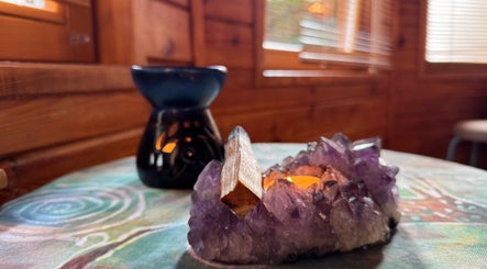 Amethyst candle holder and oil burner at Iona Centre, Knocklyon, Dublin, County Dublin, IE.