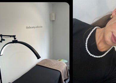 Treatment room at The Beauty Collective, Cork, County Cork, IE, featuring massage table and modern lighting.