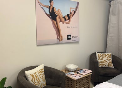 Cozy seating area at MedShape, Peregian Springs, Queensland, AU, featuring modern decor and comfort.