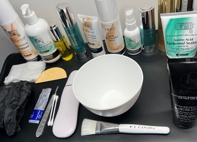 Beauty products at Skinful Aesthetics and Body Treatments, Nassau, New Providence, BS. Skincare essentials displayed.