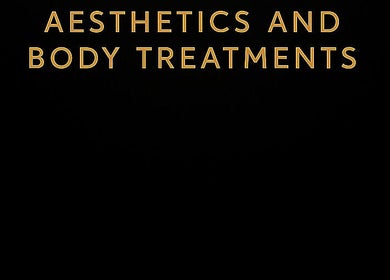 Golden text featuring 'Skinful Aesthetics and Body Treatments' at Nassau, New Providence, BS, on a dark backdrop.