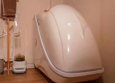 Relaxing steam pod at Caballe.M Organic Skin Spa - Toa Payoh, Singapore, SG for rejuvenation.