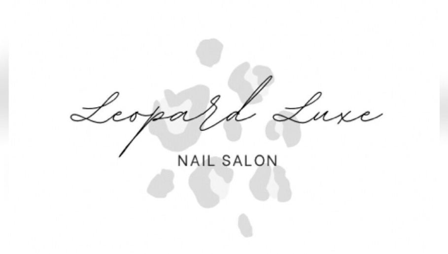Leopard Luxe Nails logo featuring elegant script and leopard print in Barnsley, England, GB.