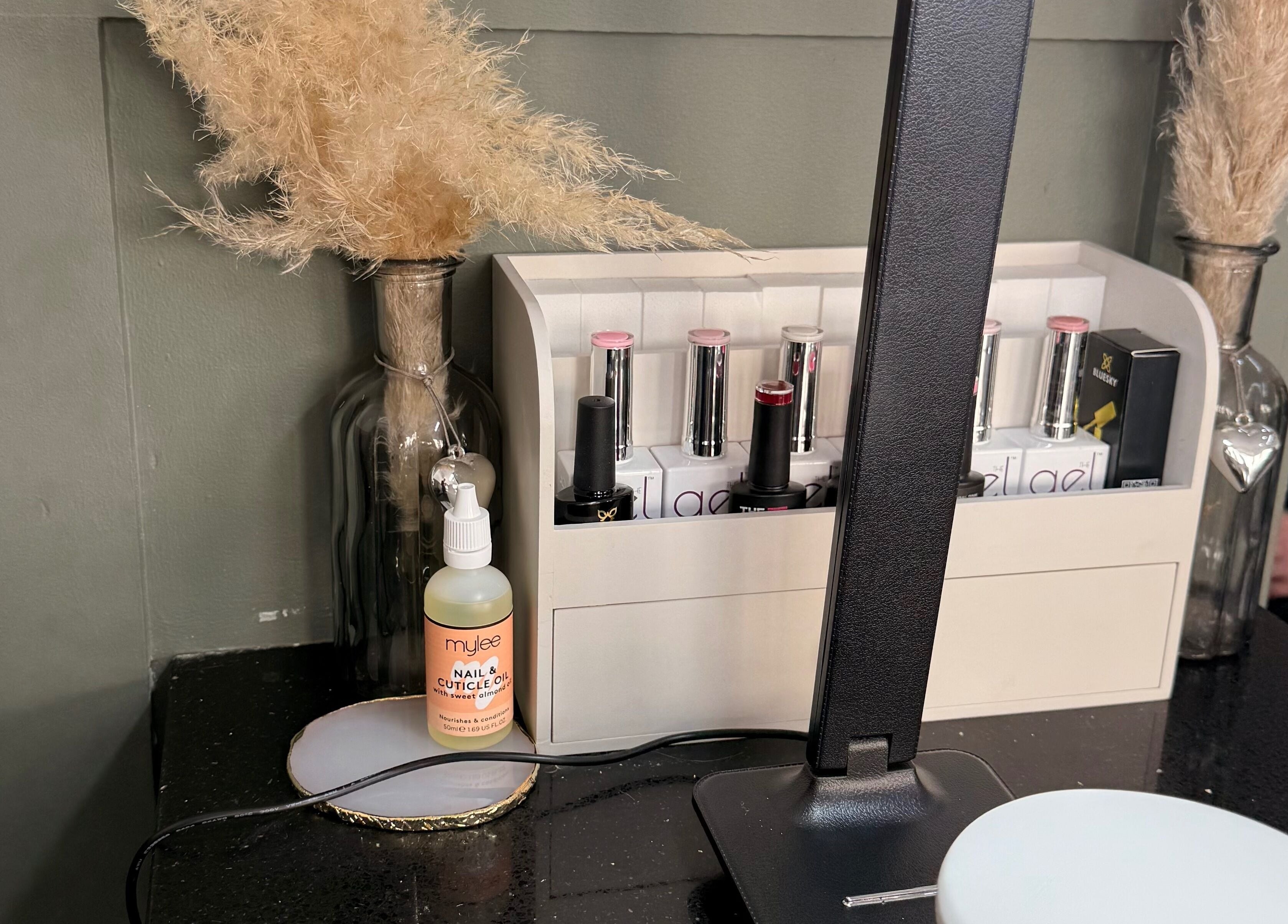 Chic nail products and decor at Nails by em 🪽✨, Hartlepool, England, GB.