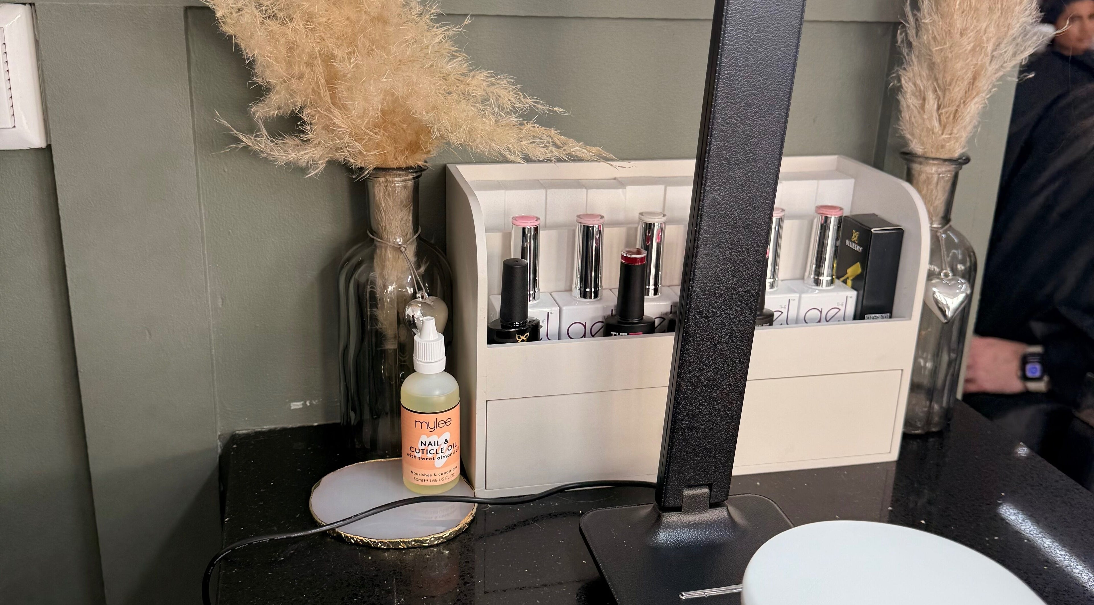 Chic nail products and decor at Nails by em 🪽✨, Hartlepool, England, GB.