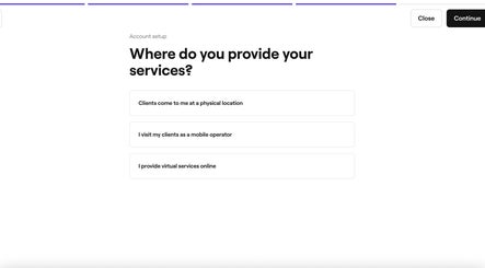 Service options at Dear Abba, Lekki, Lagos, NG help choose between physical, mobile, or virtual services.