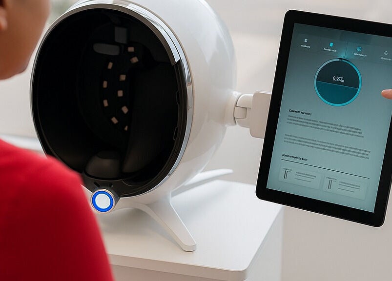 Advanced skin analysis at Le Miracle Skin Clinic, Ottawa, Ontario, CA with modern technology.