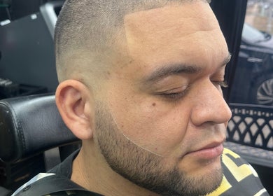 Close-up of a precision fade haircut at Vic Fades in Santiago De Surco, Provincia De Lima, PE.